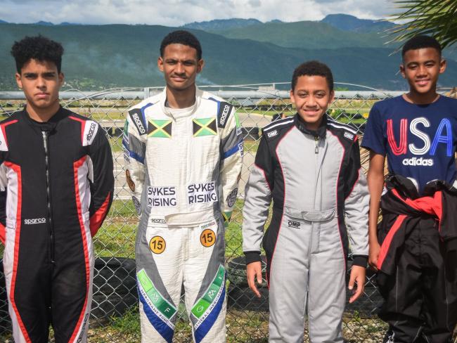 CJKAT drivers from the Jamaica Karting Association (from left): Zander Williams, Brandon Finzi-Smith, Luke Spencer, Matthew Warmington